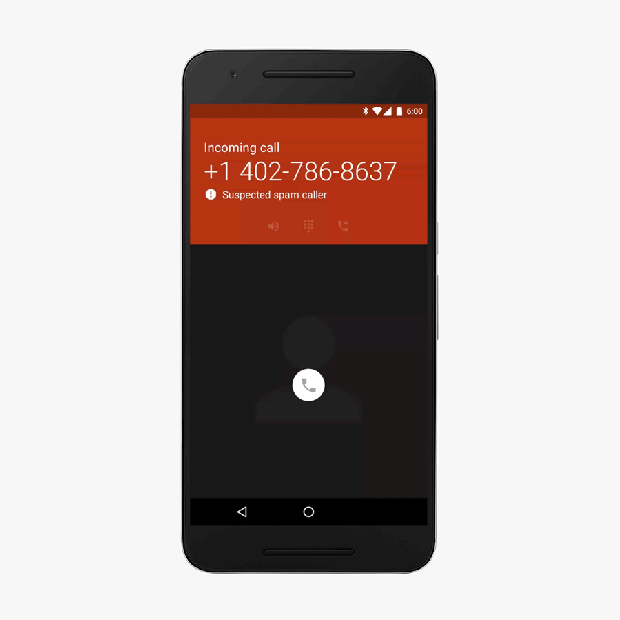 L’ancienne identification de l’appelant frauduleux sur Android.